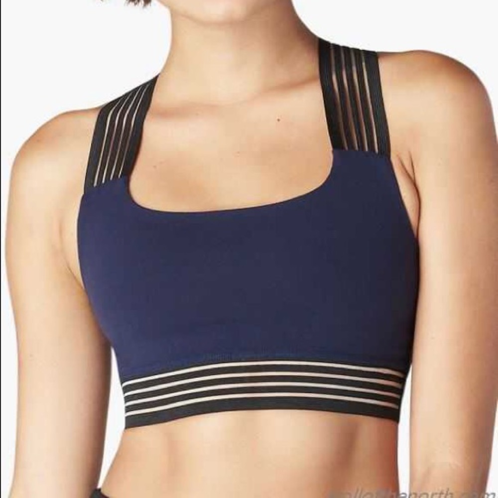 BEYOND YOGA NAVY SHEER ILLUSION BRALETTE NAVY S XS